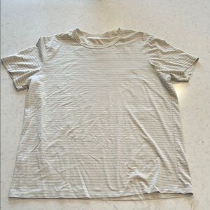 lululemon athletica cream steeliest Short Sleeve Tee SZ L